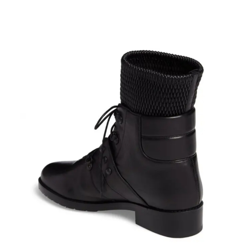 Stuart Weitzman Stitchwork Combat Boot Black 7 Nw… - image 4